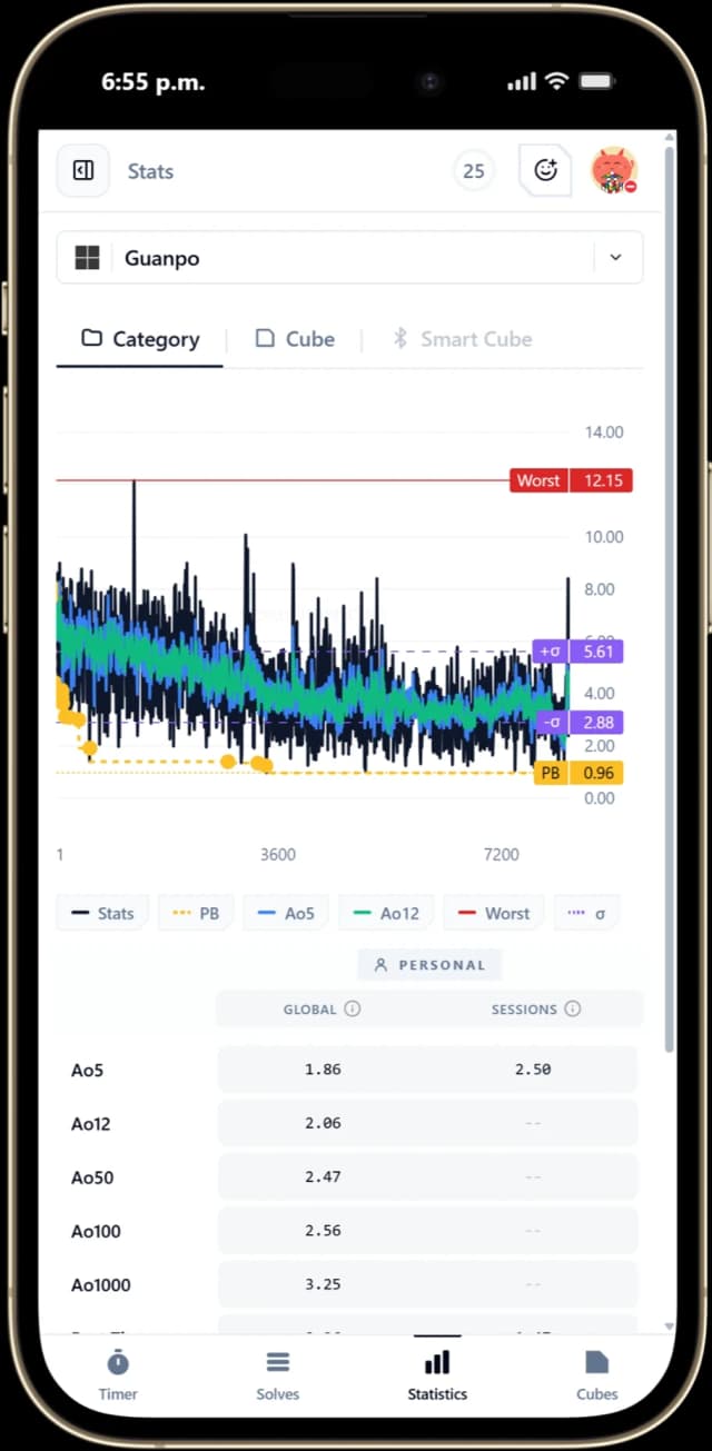 NexusTimer mobile view
